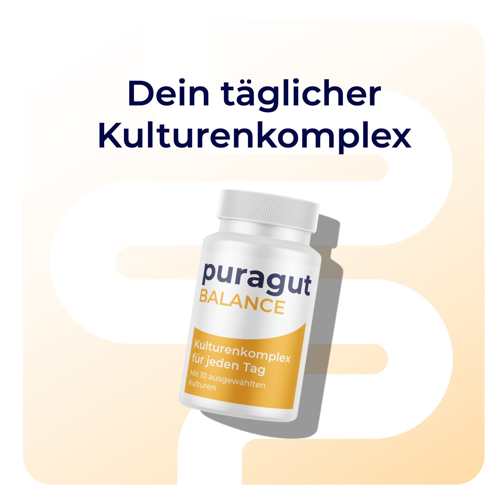 puragut BALANCE - Kulturenkomplex für jeden Tag - Mit 10 ausgewählten Kulturen - Bifidobakterien, Lactobacillus und Akazienfasern - 60 Kapseln